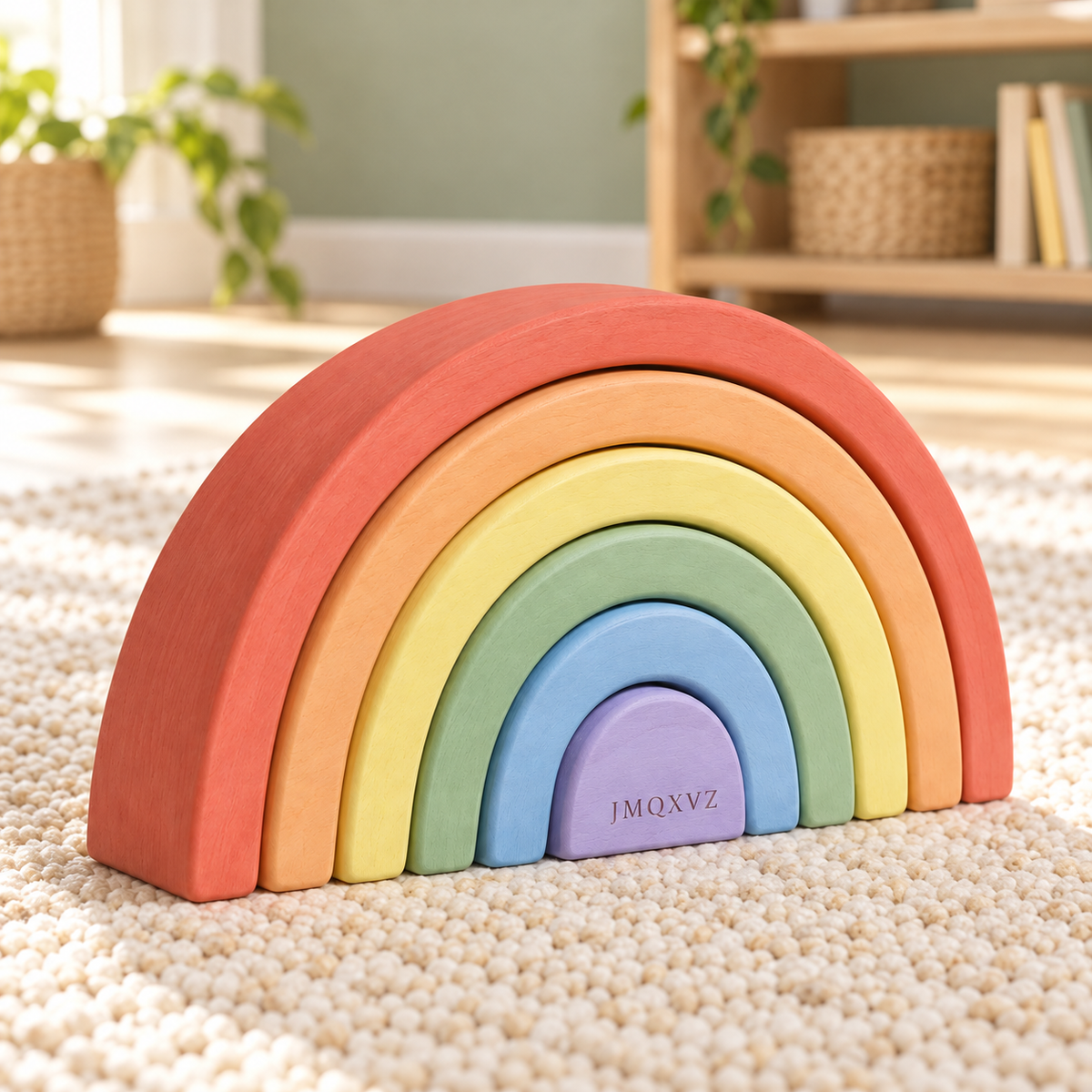 JMQXVZ Rainbow Arch Stacking Set — lifestyle view