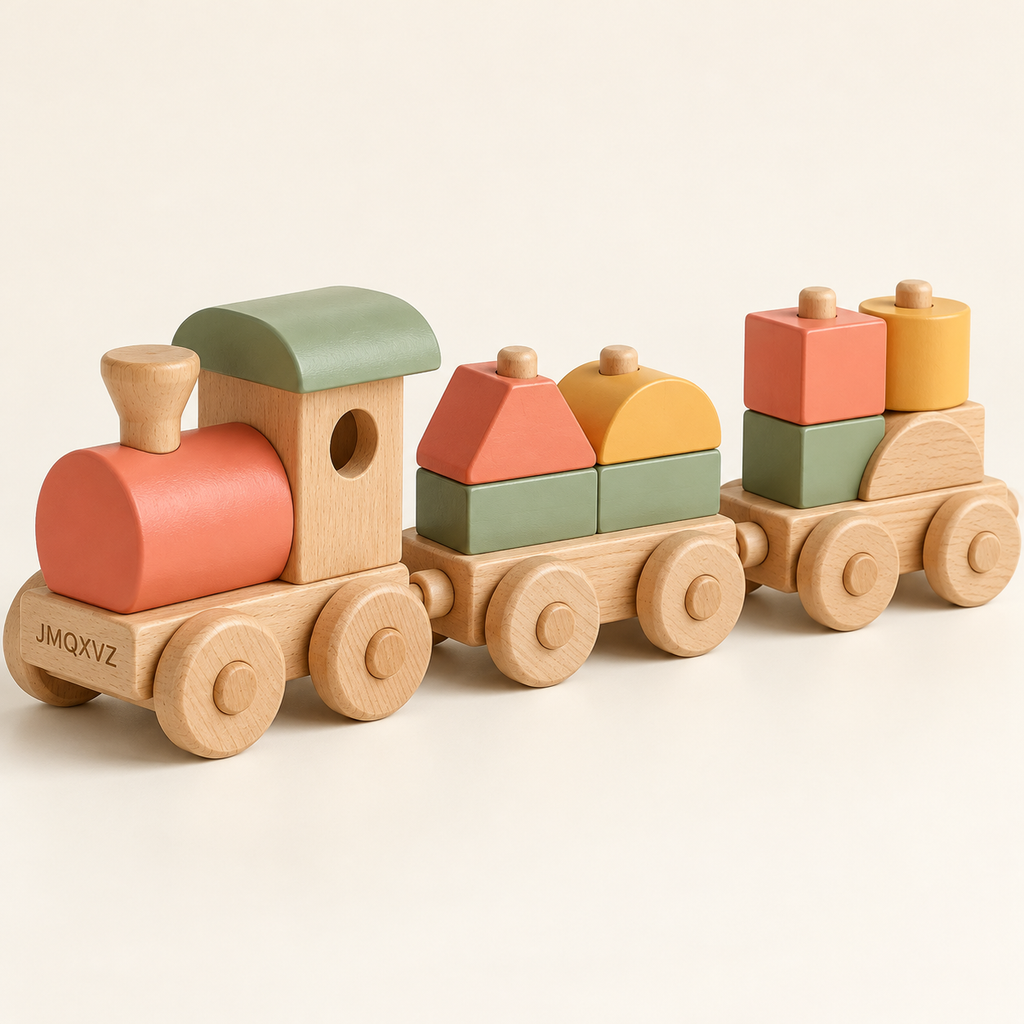 JMQXVZ Pastel Adventure Stacking Train — main view