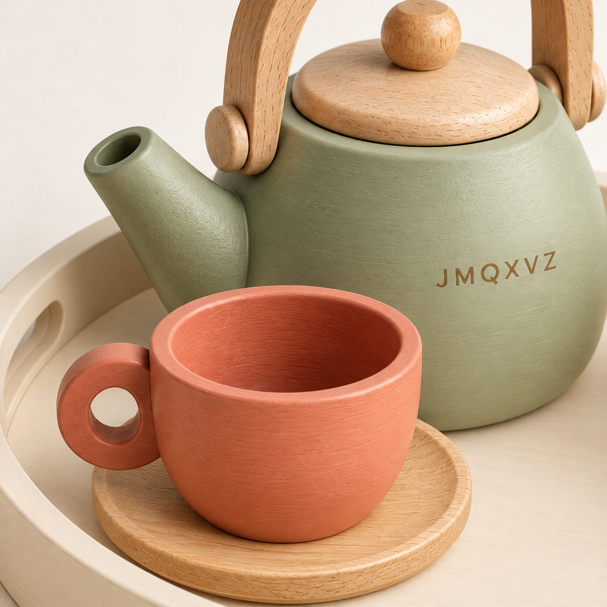 JMQXVZ Sweet Meadow Pretend Tea Set — detail view