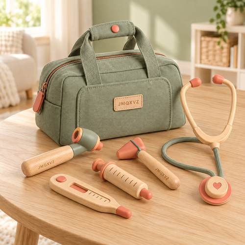 JMQXVZ Kind Care Wooden Doctor Kit — lifestyle view