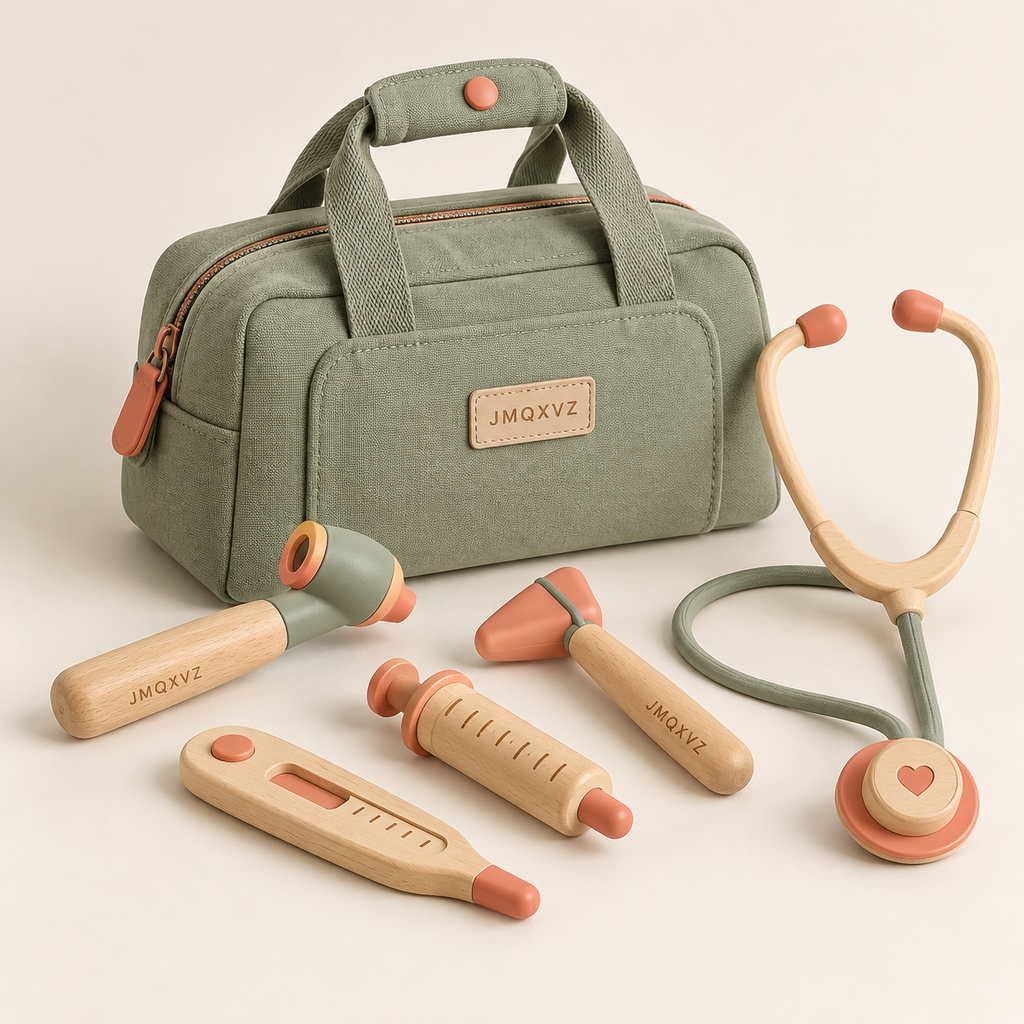JMQXVZ Kind Care Wooden Doctor Kit — main view