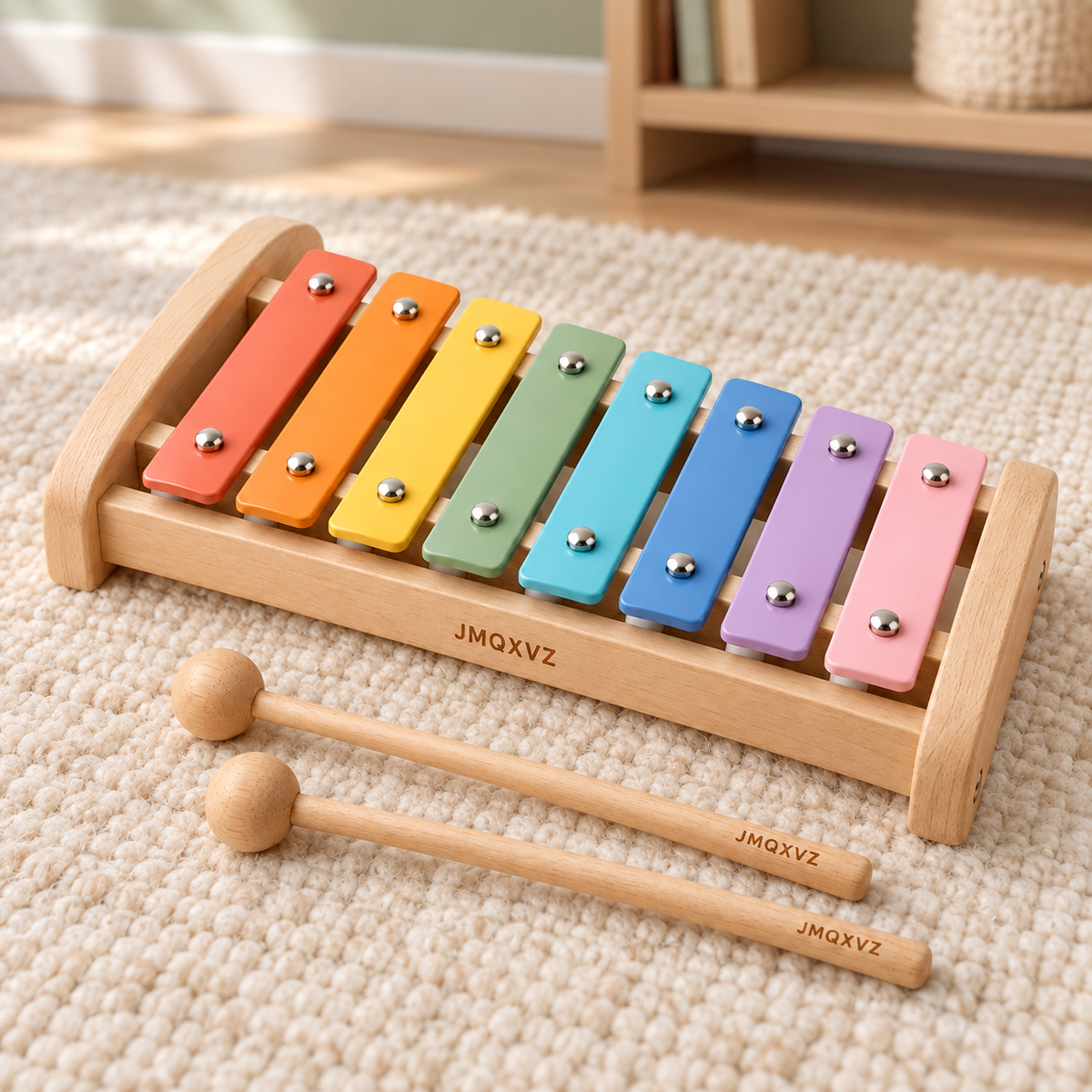 JMQXVZ Rainbow Notes Wooden Xylophone — lifestyle view