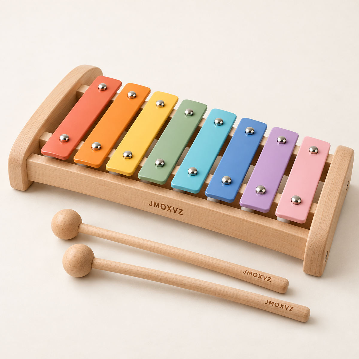 JMQXVZ Rainbow Notes Wooden Xylophone — main view